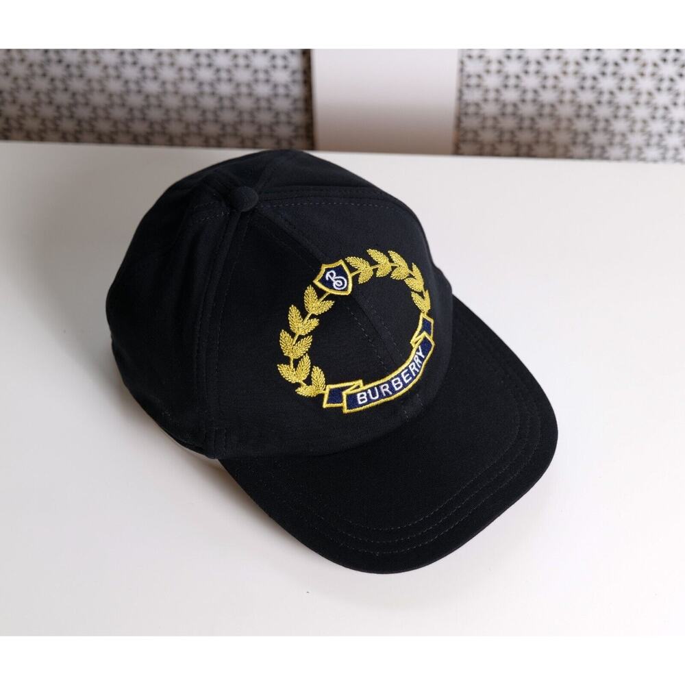Burberry Black Oak Leaf Crest Cotton Jersey Baseball Cap (Size L) RRP $480 - Picture 3 of 10